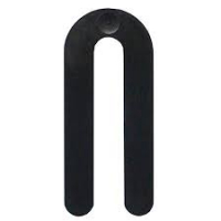 Glazelock Non-Interlocking Black Plastic Horseshoe Shims 1-1/2" x 3-1/2" x 1/4" - Case of 1,000 GLZ10