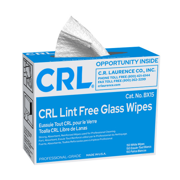 CRL BX15 Lint Free Glass Wipes - Box of 150 BX15